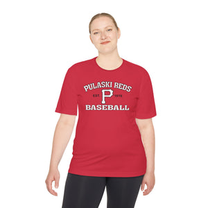 Pulaski Reds Baseball Est. 1978 - Unisex Moisture Wicking Dri Fit Style Tee Volume