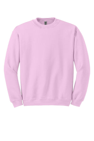 Enjoy cozy comfort with our Gildan Heavy Blend Crewneck Sweatshirt 18000 in pink. Crafted by Gildan, this long-sleeved essential features a crisp white background and is perfect for those who appreciate style and quality in a 50/50 cotton poly blend.