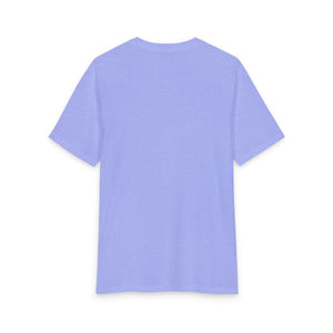 The Printify 2026 Bode Summer Bootcamp - Cali Sunset T-Shirt (DM130 Tri Blend) is a plain light purple tee made from soft, breathable, lightweight fabric, displayed from the back on a white background.