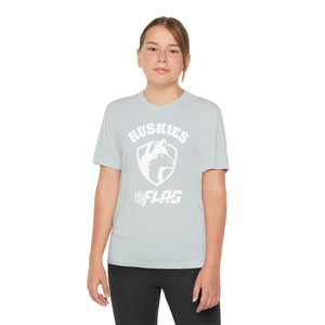Youth Huskies Flag Football - Moisture Wicking Dri Fit Style Performance Tee Volume | Suamico, WI