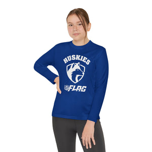 Youth Huskies Flag Football - Unisex Lightweight Long Sleeve Tee - Dri Fit Style Volume | Suamico, WI