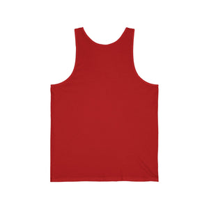 The Printify P Reds Baseball Est. 1978 - Unisex Jersey Tank Volume is shown flat, back side up, on a white background.