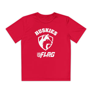 Youth Huskies Flag Football - Moisture Wicking Dri Fit Style Performance Tee Volume | Suamico, WI