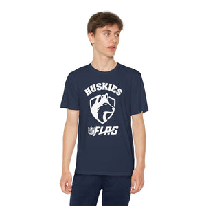 Youth Huskies Flag Football - Moisture Wicking Dri Fit Style Performance Tee Volume | Suamico, WI