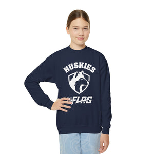 Youth Huskies Flag Football - Unisex Heavy Blend™ Crewneck Sweatshirt Volume | Suamico, WI