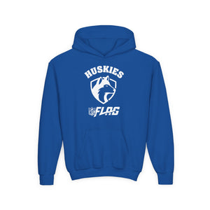 Youth Huskies Flag Football - Unisex Heavy Blend™ Hooded Sweatshirt Volume | Suamico, WI