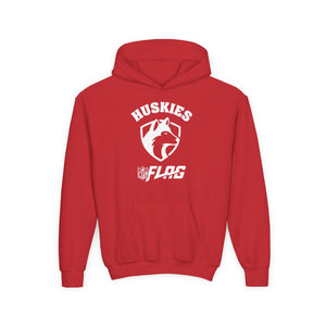 Youth Huskies Flag Football - Unisex Heavy Blend™ Hooded Sweatshirt Volume | Suamico, WI