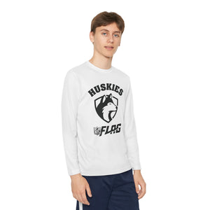 Youth Huskies Flag Football - Unisex Lightweight Long Sleeve Tee - Dri Fit Style Volume | Suamico, WI