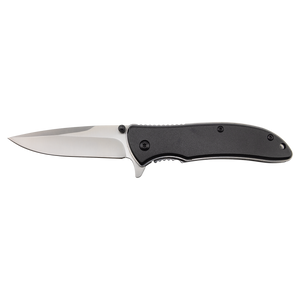 The Bison River Custom Laser Engraved 4 1/4" Everyday Carry Knife features a stainless steel blade and black handle—ideal for corporate gifts or giveaways and available with your custom engraving for a personalized touch.