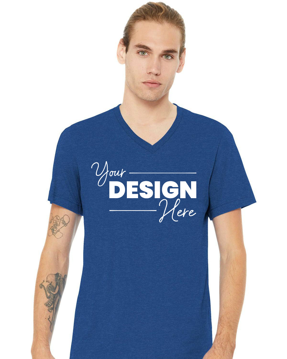 Bella Canvas Unisex Heather CVC V-Neck T-Shirt BC3005CVC