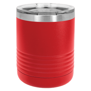 Red Kodiak Coolers 10 oz Tumbler Cup with Lid - Laser Engraved Logo Included! - No Setup Fees, perfect as a promotional gift, isolated on a white background.