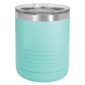 Aqua-colored, insulated stainless steel Kodiak Coolers tumbler with a clear lid, designed to keep beverages at a consistent temperature, perfect as a promotional gift.