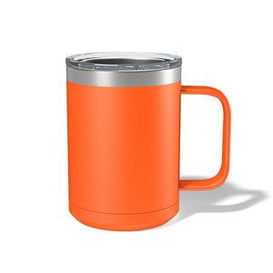 POD - 15 oz Coffee Mug with Built in Handle and Slider Lid - Stainless Steel Vacuum Insulated