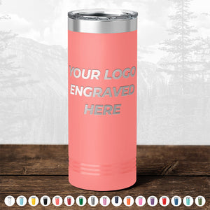 Custom Drinkware Engraved with your Logo or Design - Front Side Logo Included - HUGE LABOR DAY SALE