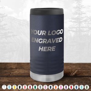 A Kodiak Coolers Custom Slim Seltzer Can Holder with your Logo or Design Engraved - Special Bulk Wholesale Volume Pricing.