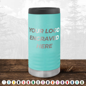 A Kodiak Coolers Custom Slim Seltzer Can Holder with your Logo or Design Engraved - Special Bulk Wholesale Volume Pricing made of insulated stainless steel.
