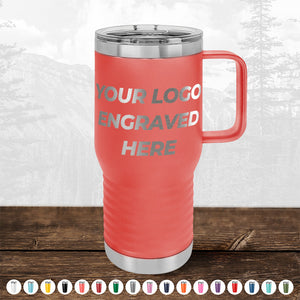 Custom Drinkware Engraved with your Logo or Design - Front Side Logo Included - HUGE LABOR DAY SALE