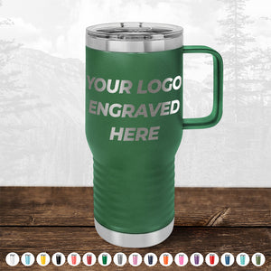 Custom Drinkware Engraved with your Logo or Design - Front Side Logo Included - HUGE LABOR DAY SALE