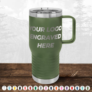 Custom Drinkware Engraved with your Logo or Design - Front Side Logo Included - HUGE LABOR DAY SALE