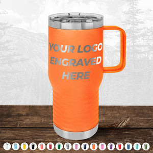 Custom Drinkware Engraved with your Logo or Design - Front Side Logo Included - HUGE LABOR DAY SALE