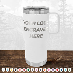 Custom Drinkware Engraved with your Logo or Design - Front Side Logo Included - HUGE LABOR DAY SALE