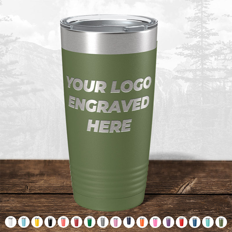 A Kodiak Coolers custom yellow tumbler with your logo engraved on it.