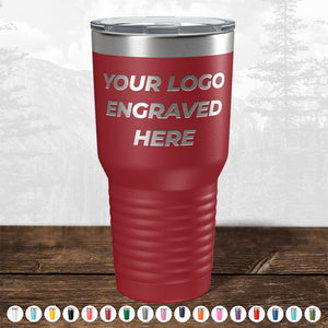 Custom Drinkware Engraved with your Logo or Design - Front Side Logo Included - HUGE LABOR DAY SALE