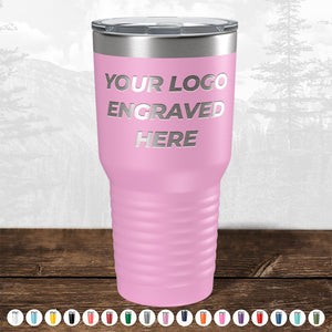 Custom Drinkware Engraved with your Logo or Design - Front Side Logo Included - HUGE LABOR DAY SALE