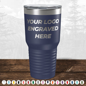 Custom Drinkware Engraved with your Logo or Design - Front Side Logo Included - HUGE LABOR DAY SALE