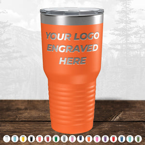 Custom Drinkware Engraved with your Logo or Design - Front Side Logo Included - HUGE LABOR DAY SALE