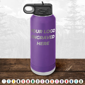 Promote your Kodiak Coolers brand with a Custom Water Bottles 32 oz with your Logo or Design Engraved. This insulated stainless steel bottle features a laser-engraved logo, making it a stylish and practical choice.