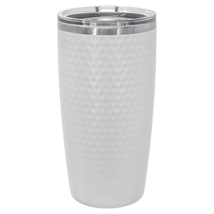 A black Kodiak Coolers travel mug featuring a laser-etched "Joe on the Go" logo sits elegantly on a table, surrounded by aromatic coffee beans and a small potted succulent. Ideal as a customized corporate promotional gift, this stylish tumbler is available with no setup fees and fast turnaround during the special 72-hour sale ending soon.