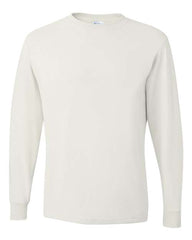 A Jerzees Midweight Dri-Power Long Sleeve 50/50 T-Shirt made of cotton/polyester.