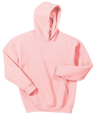 A Gildan - Youth Heavy Blend Hoodie Sweatshirt 18500B on a white background, comfortable hoodie.