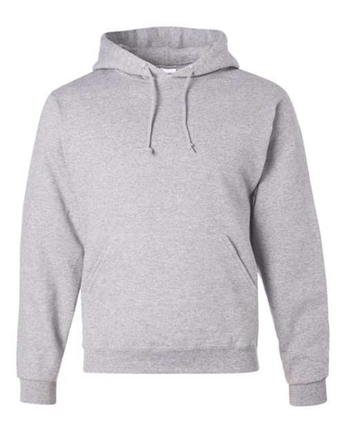 A JERZEES NuBlend Hoodie Sweatshirt on a white background.