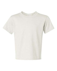 A JERZEES Dri-Power Youth 50/50 T-Shirt with a personalized touch, perfect for employees' wardrobe.