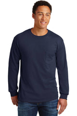 Gildan - Ultra Cotton 100% Cotton Long Sleeve T-Shirt with Pocket 2410