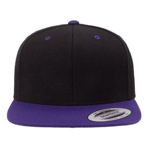 A black YP Classics snapback hat with a purple brim.