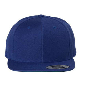 A blue YP Classics snapback hat with a snapback closure on a white background.