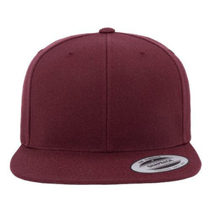A maroon YP Classics snapback hat with a snapback closure on a white background.