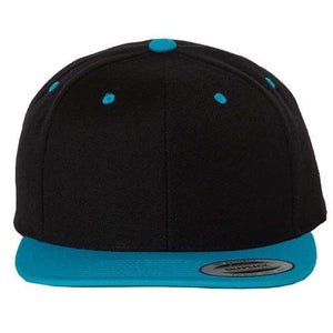 A black YP Classics snapback hat with turquoise accents on a white background.