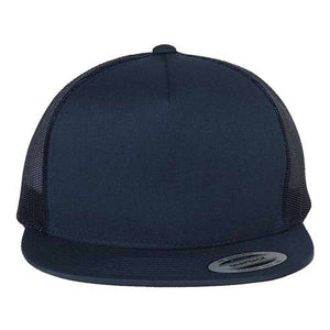 Yupoong Classics 5089M Five-Panel Classic Trucker Cap - Custom Leather Patch Hat | No Minimals | Volume Tiered Pricing