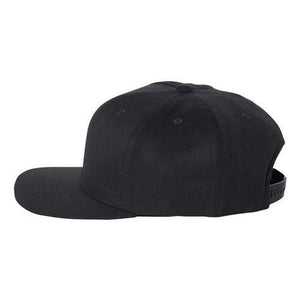 Flexfit 110 Flat Bill Snapback Hat - Custom Leather Patch Hat | No Minimals | Volume Tiered Pricing
