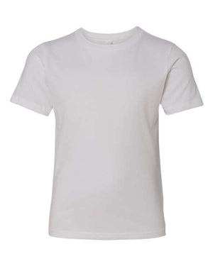 A durable Next Level Youth T-Shirt 100% Cotton made by Next Level on a white background.