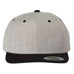 A grey and black YP Classics snapback hat with a snapback closure on a white background.