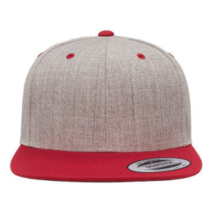 A grey YP Classics snapback hat with a snapback closure on a white background.