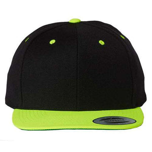 A black and green YP Classics snapback hat with a snapback closure on a white background.