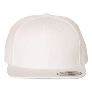 A YP Classics white snapback hat with a snapback closure on a white background.
