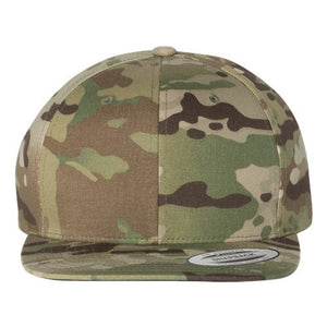 A YP Classics camo snapback hat on a white background.