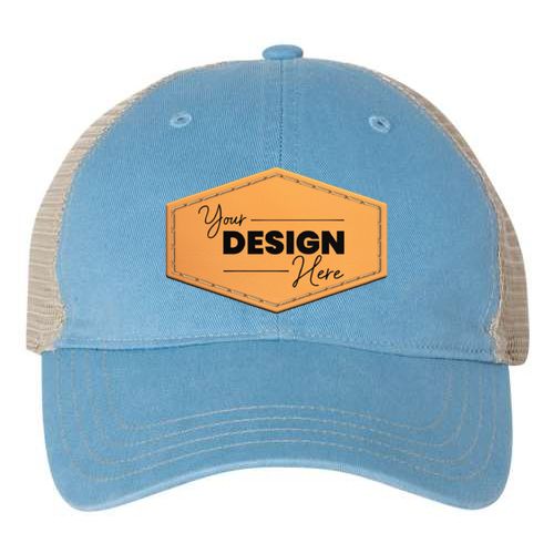 Create a Custom Leather Patch Richardson 111 Garment Washed Trucker Hat  with your Logo - Kodiak Wholesale